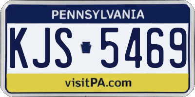 PA license plate KJS5469