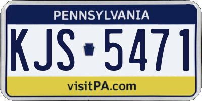 PA license plate KJS5471
