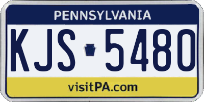 PA license plate KJS5480