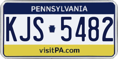 PA license plate KJS5482
