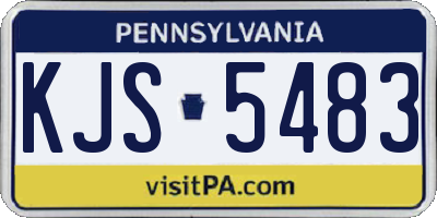 PA license plate KJS5483