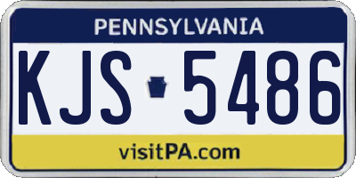 PA license plate KJS5486