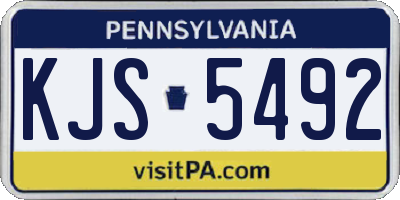PA license plate KJS5492