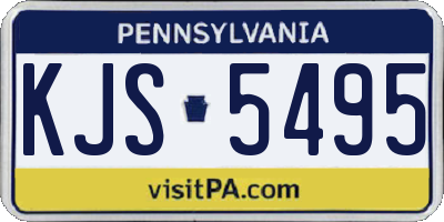 PA license plate KJS5495