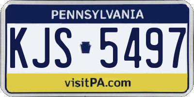 PA license plate KJS5497