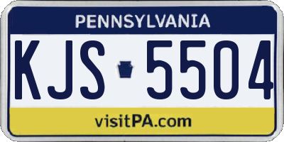 PA license plate KJS5504