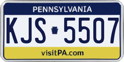 PA license plate KJS5507