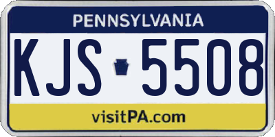 PA license plate KJS5508