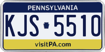 PA license plate KJS5510