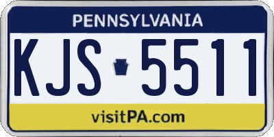 PA license plate KJS5511