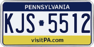PA license plate KJS5512