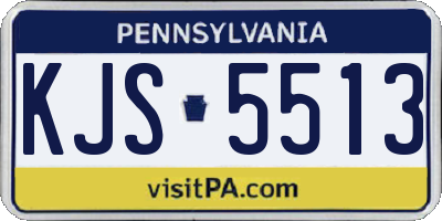PA license plate KJS5513