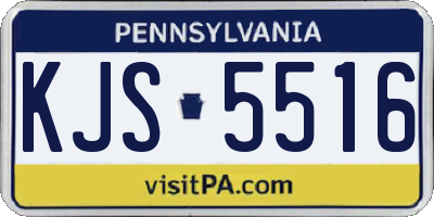 PA license plate KJS5516