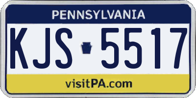 PA license plate KJS5517