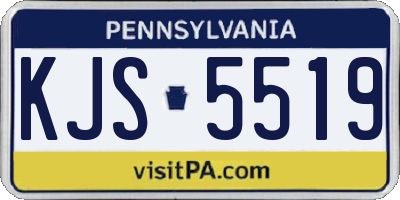 PA license plate KJS5519
