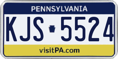 PA license plate KJS5524