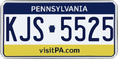 PA license plate KJS5525