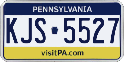 PA license plate KJS5527