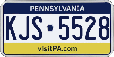 PA license plate KJS5528
