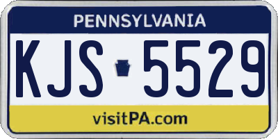 PA license plate KJS5529