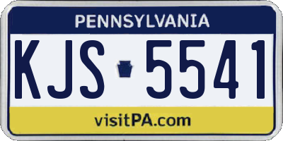 PA license plate KJS5541