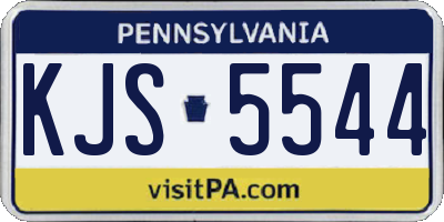 PA license plate KJS5544