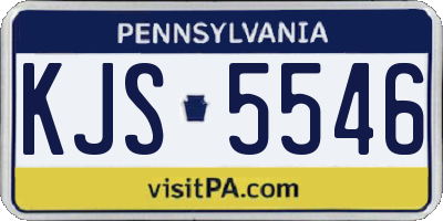 PA license plate KJS5546