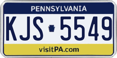 PA license plate KJS5549