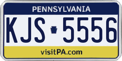 PA license plate KJS5556