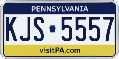 PA license plate KJS5557