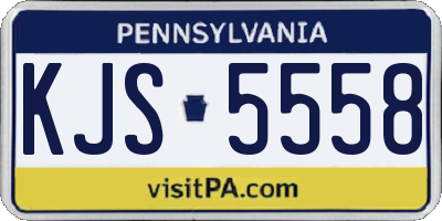 PA license plate KJS5558