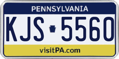 PA license plate KJS5560