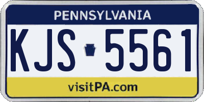 PA license plate KJS5561