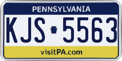 PA license plate KJS5563