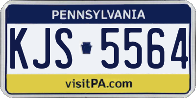 PA license plate KJS5564