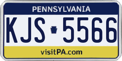 PA license plate KJS5566
