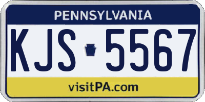 PA license plate KJS5567