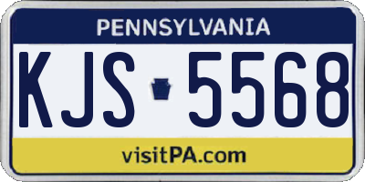 PA license plate KJS5568