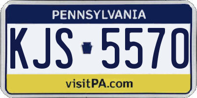 PA license plate KJS5570