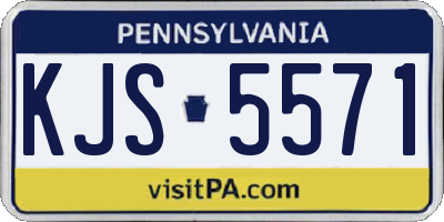 PA license plate KJS5571
