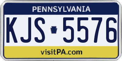 PA license plate KJS5576