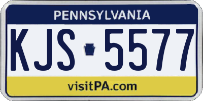 PA license plate KJS5577