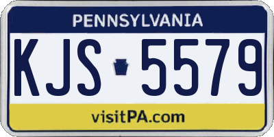 PA license plate KJS5579