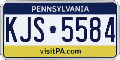 PA license plate KJS5584