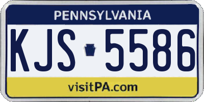 PA license plate KJS5586