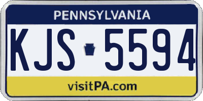 PA license plate KJS5594