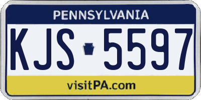 PA license plate KJS5597
