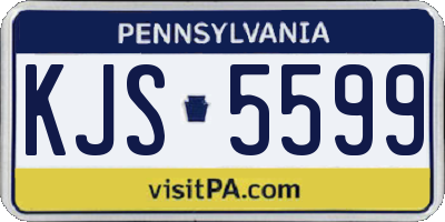 PA license plate KJS5599