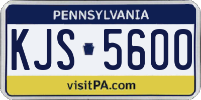 PA license plate KJS5600