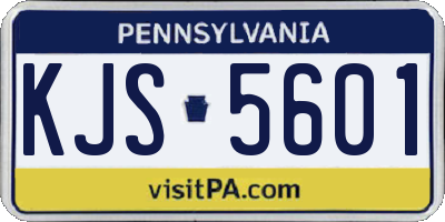 PA license plate KJS5601